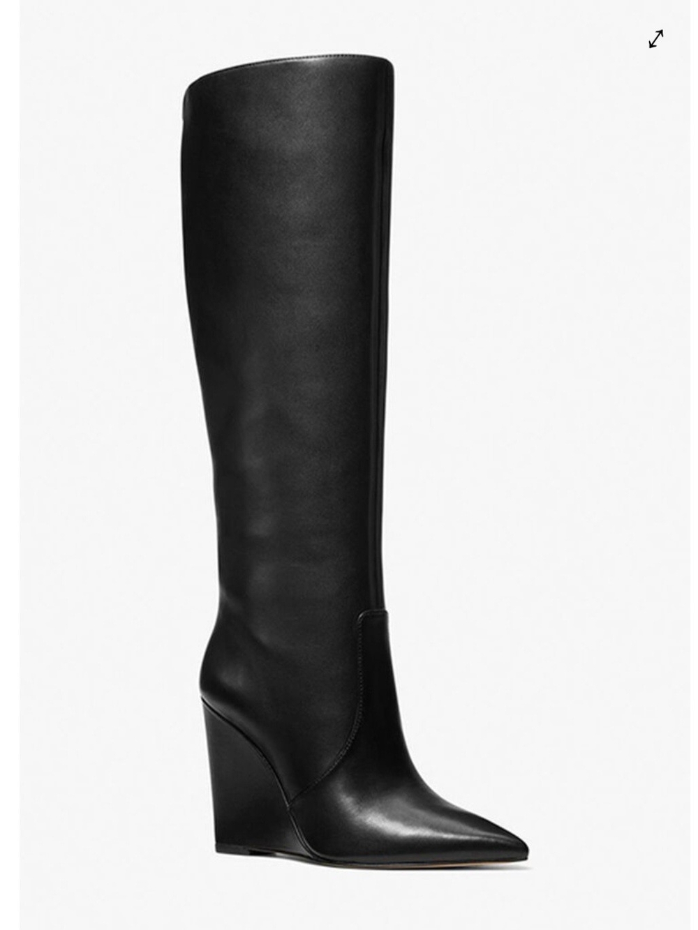 Michael Kors - Isra Leather Wedge Boot - 8.5 - New In Box